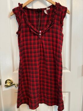 Elements Red Plaid Dress